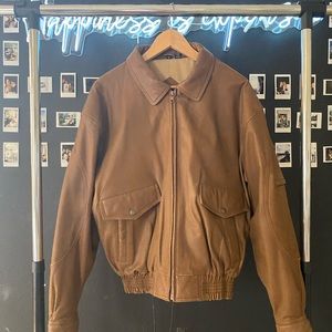 Vintage Real Leather Aviator Jacket